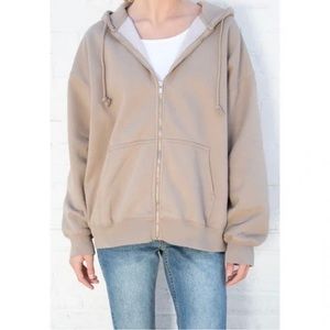 Brandy Melville Tan Overaized Christy Hoodie